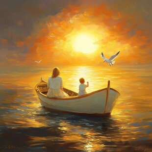 母亲节噪点插画海