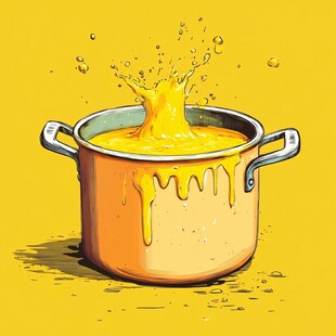 砂锅插画