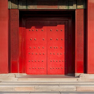 古代建筑红门
