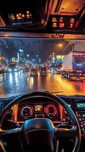 雨天道路行车