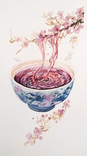 招桃花插画