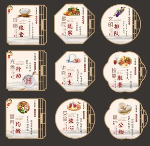 食堂柱子装饰画