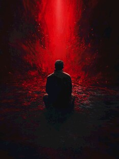 独自在水里的人