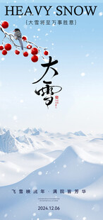大雪节气海报