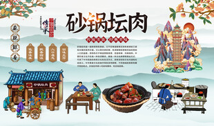 砂锅坛肉背景