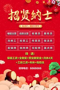 招贤纳士招聘广告