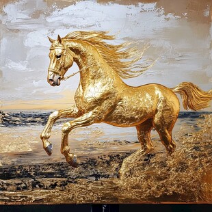 3d浮雕马装饰画