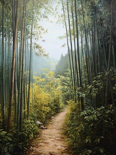 竹林小路装饰画