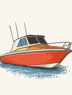 桔色快艇
