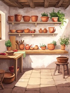 古代花盆店