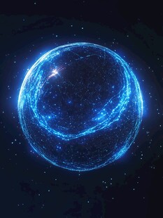 科技星球圆球光线