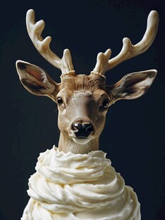 蛋糕制做的鹿