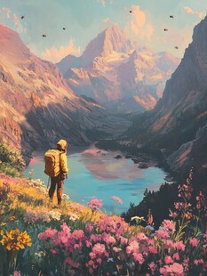 人与自然类插图