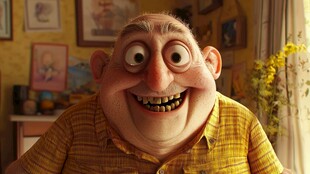 人物表情生动夸张