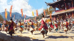 目瑙纵歌大场景图