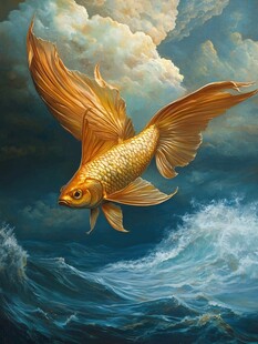 金色鱼装饰画