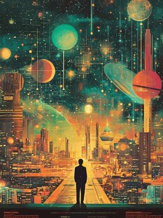 北上广深插画科技旅游