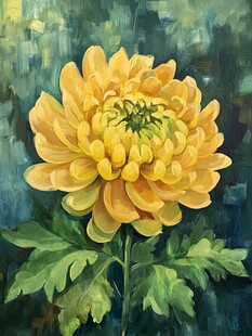 大丽花油画