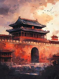 大境门插画