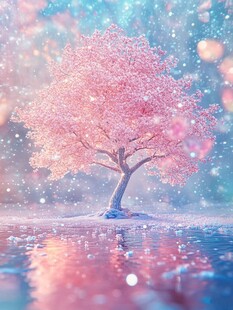 落雪的枫树