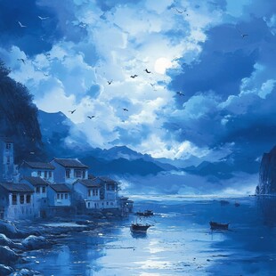 风景厚涂