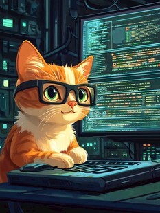 原创卡通智能小猫