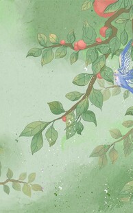 新中式花鸟壁画