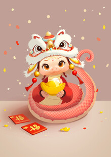 蛇年吉祥物psd分层文件