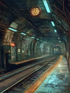 小火车站行车室场景