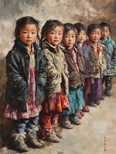 小朋友油画