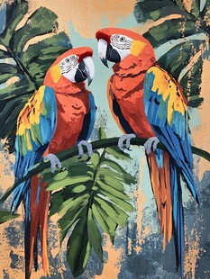 立体画金刚鹦鹉