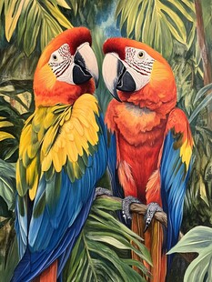 立体画金刚鹦鹉