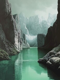 山川河流电脑画