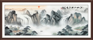 流水生财挂画