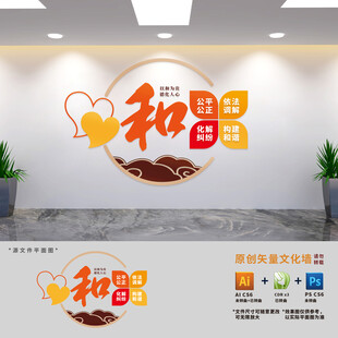 以和为贵调解室文化墙