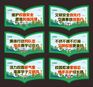 平安校园安全展板 异形学校展板