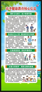 春季健康教育知识展架