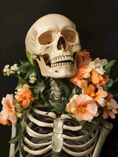 装饰的头骨显示