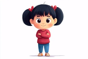 女孩孩卡通形象设计