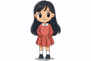 女孩孩卡通形象设计