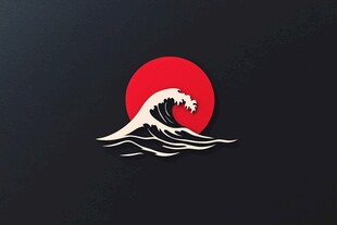 日式海浪logo