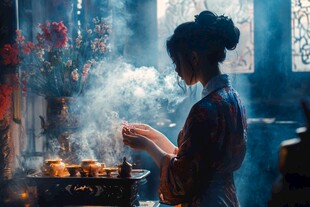 烧香求神