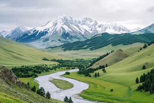 独库那拉提溪流