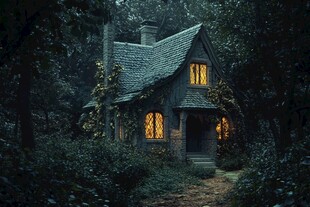 古朴复古神秘小屋