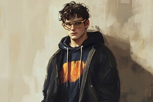 手绘追光的少年