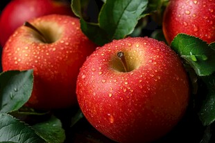 进口红苹果特写