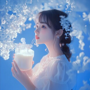 梦幻唯美蓝色系少女
