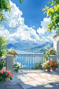 室外场景插画