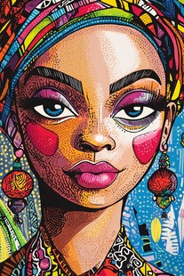 非洲女人装饰画