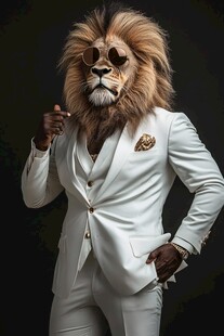 职业装白领打工狮